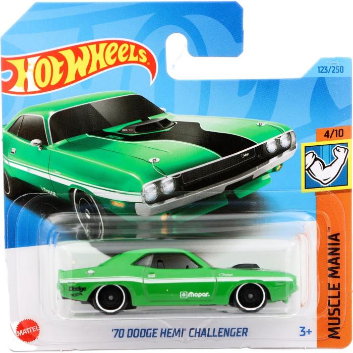 Hot Wheels '70 Dodge Hemi Challenger - Muscle Mania - Grn - Hot Wheels