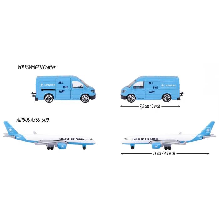 Majorette Volkswagen Crafter + MAERSK Air Cargo - Logistic - Majorette