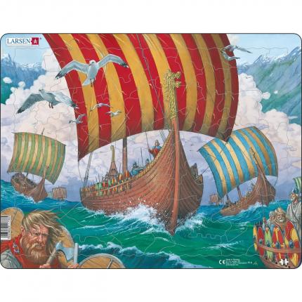 Larsen Vikingaskepp pussel - Larsen 64 bitar