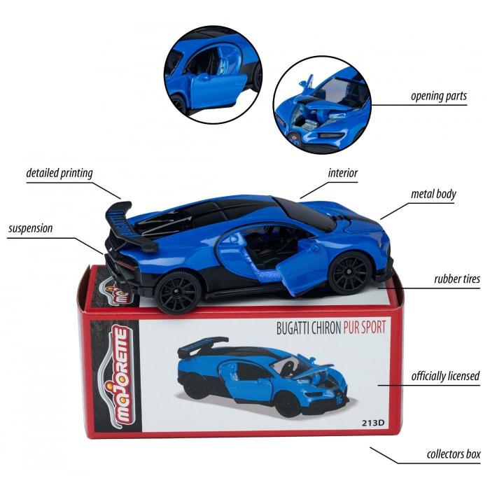Majorette Bugatti Chiron Pur Sport - Bl - Deluxe Cars - Majorette