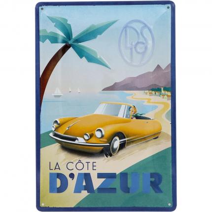 Nostalgic-Art Citroën DS19 - La Côte d'Azur - Plåtskylt - 20x30 cm
