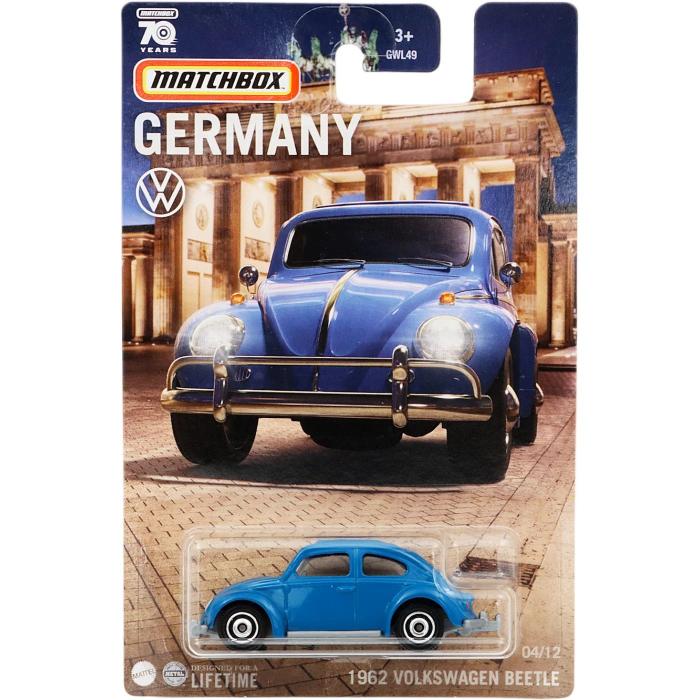Matchbox 1962 Volkswagen Beetle - Bl - Germany 4/12 - Matchbox