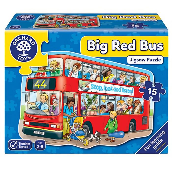 Orchard Toys Big Red Bus - pussel 15 bitar från Orchard Toys