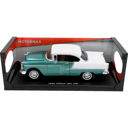 Motormax 1955 Chevy Bel Air - Grön och Vit - Motormax - 1:18