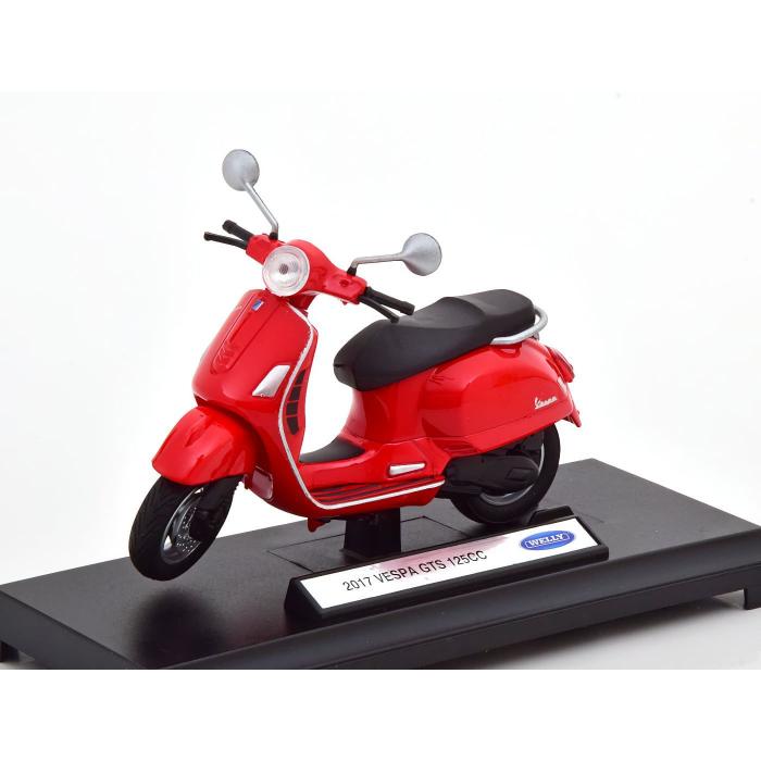 Welly 2017 Vespa GTS 125 cc - Rd - Welly - 1:18