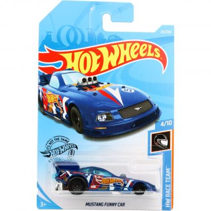 Hot Wheels Mustang Funny Car - HW Race Team - Blå - Hot Wheels