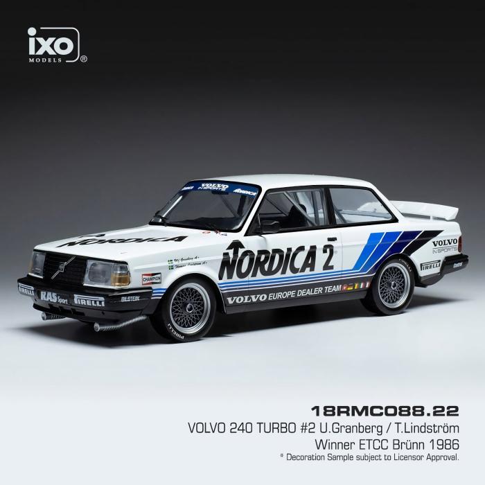 Ixo Models Volvo 240 Turbo - #2 Granberg / Lindstrm 1986 - Ixo - 1:18