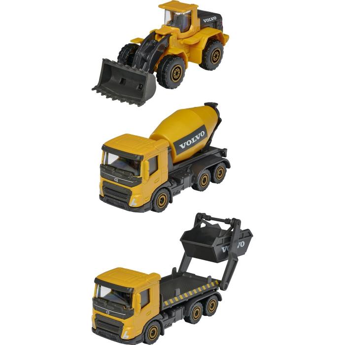 Majorette Volvo fordon - Betongbil, traktor, containerbil - Majorette