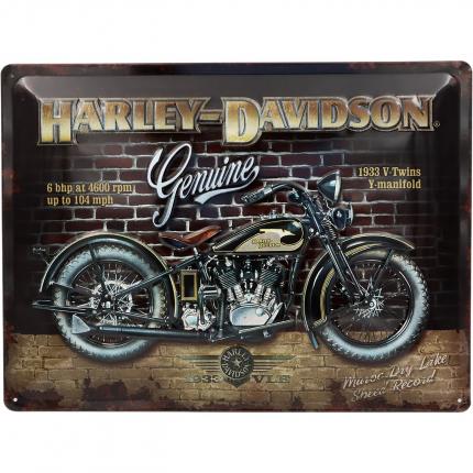 Nostalgic-Art Harley-Davidson - 1933 V-Twin - Plåtskylt - 40x30 cm