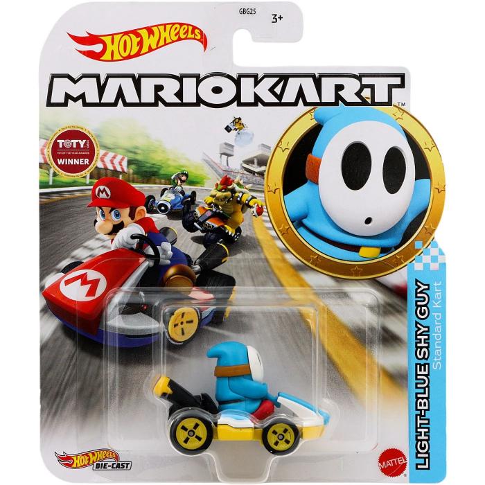 Hot Wheels Light-Blue Shy Guy - Standard Kart - Mario Kart - Hot Wheels