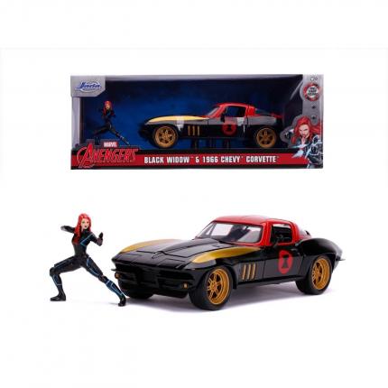 Jada Toys Black Widow & 1966 Chevy Corvette - Avengers - Jada - 1:24