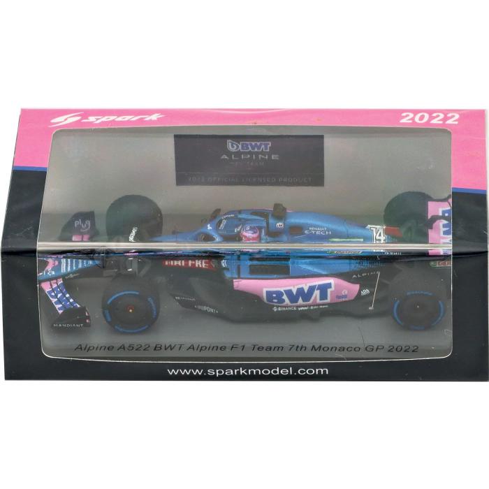Spark Models F1 - BWT Alpine - A522 - Fernando Alonso #14 - Spark - 1:43