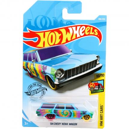Hot Wheels '64 Chevy Nova Wagon - HW Art Cars - Blå - Hot Wheels