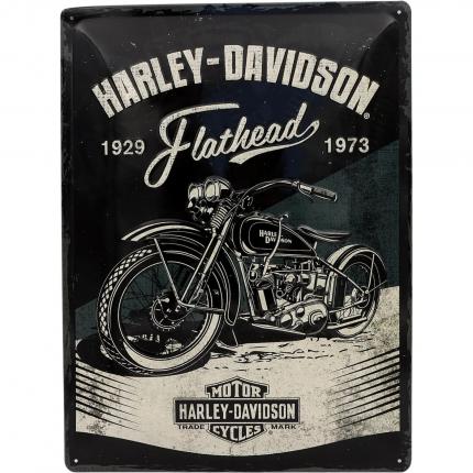 Nostalgic-Art Harley-Davidson Flathead 1929-1973 - Plåtskylt - 30x40 cm