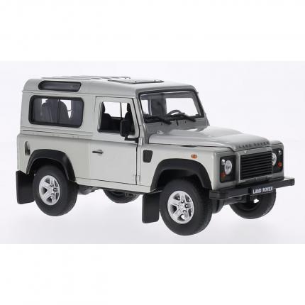 Welly Land Rover Defender - Silver - Welly - 1:24