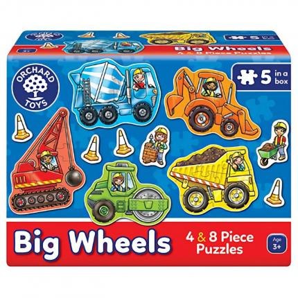 Orchard Toys Big Wheels - Pussel (5-pack) - Orchard Toys