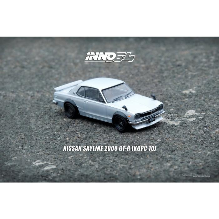 Inno Models Nissan Skyline 2000 GT-R (KPGC10) - Silver - Inno64 - 1:64