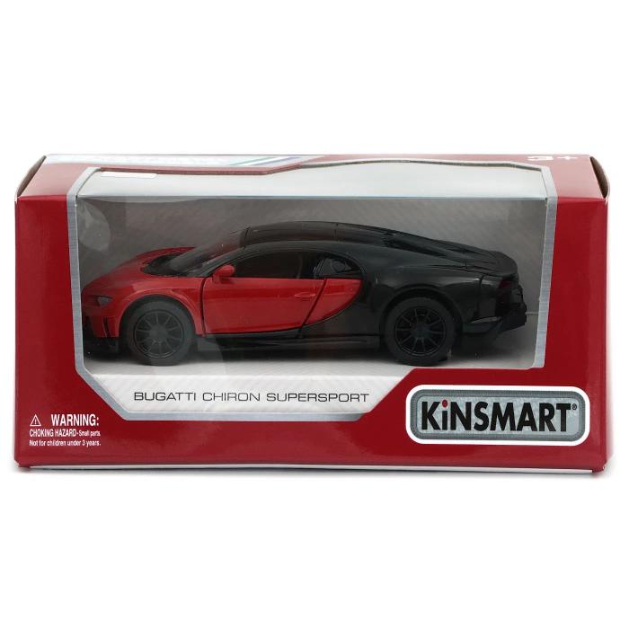 Kinsmart Bugatti Chiron Supersport - Rd och Svart - Kinsmart - 1:38