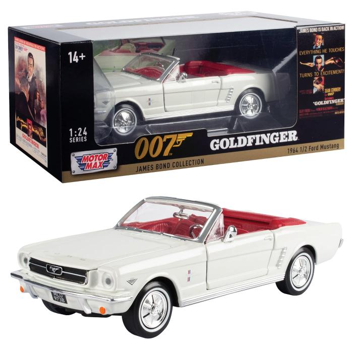 Motormax 1964 1/2 Ford Mustang - Goldfinger - James Bond - MM - 1:24
