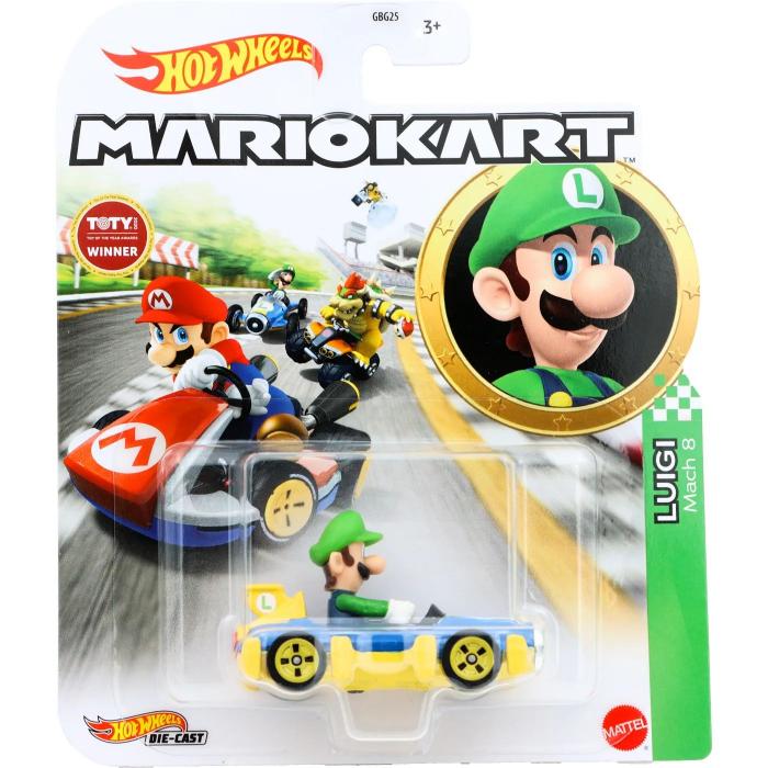 Hot Wheels Fynd - Luigi - Mario Kart - Mach 8 - Hot Wheels