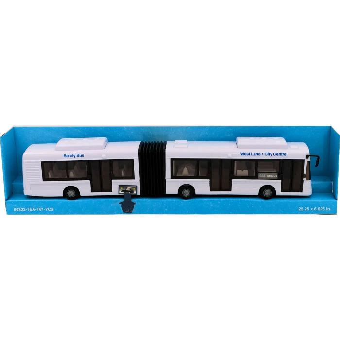 Teama Stadsbuss - City Articulated Bus - Teama - 38 cm - Vit