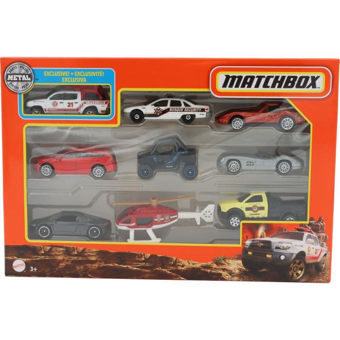 Matchbox Storpack leksaksbilar med Toyota Tacoma Lifeguard - Matchbox