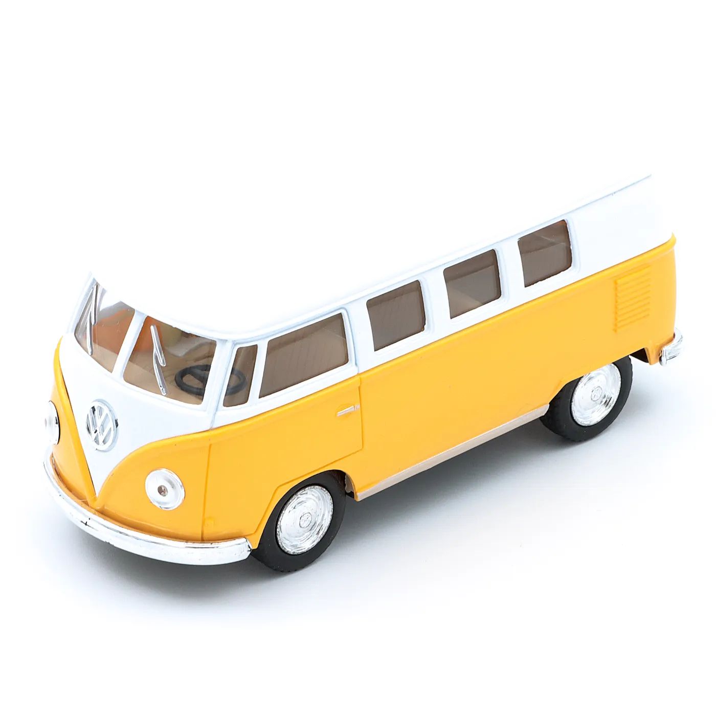 Läs mer om 1962 Volkswagen Classical Bus - Kinsmart - 1:32 - Gul